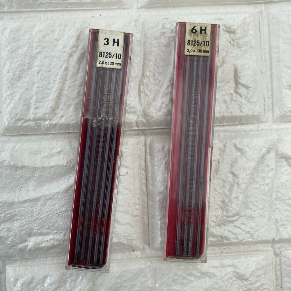 Vintage SchWAN Stabilo Drawing Lead 6H/10  8 ea 3H/10 10 ea Sleeve Germa…